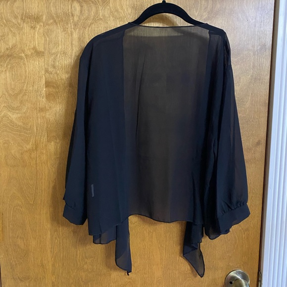 Jackets & Blazers - Chic Black Sheer Cardigan